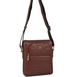 Da Milano Men Textured Messenger Bag-picture-28