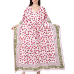 Fabric Venue Women Floral Print Kaftan Maxi Dress-picture-13