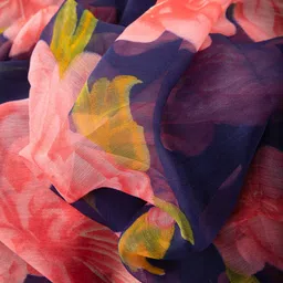 DESH BIDESH Floral Printed Bandhani Saree image 3