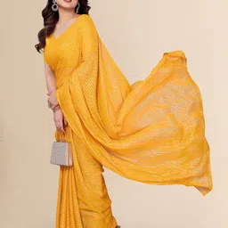 Moda Rapido Striped Gotta Patti Poly Georgette Saree image 4
