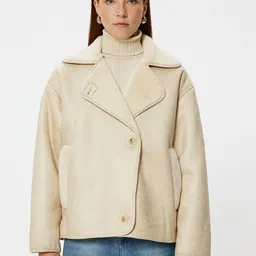 Koton Women Checked Longline Tailored Jacket-picture-16