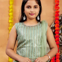 BAESD Girls Ready to Wear Lehenga & Blouse Net image 4