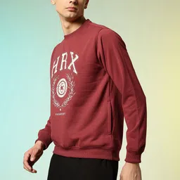 HRX by Hrithik Roshan Brand Logo Printed Sweatshirt image 2