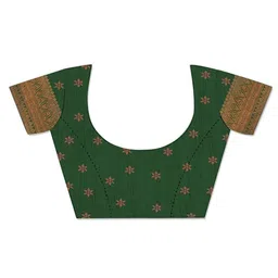 WOVENSTOCK Women Ethnic Motifs Zari Kanjeevaram Saree image 4