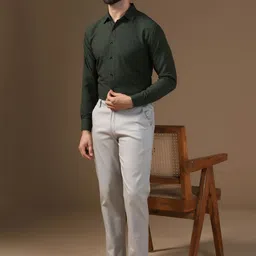 R.Code by The Roadster Life Co. Men Tailored Slim Fit Wrinkle Free Trousers image 2