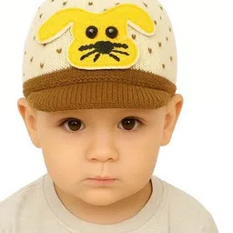 ketkar Unisex Kids Printed Woollen Visor Cap-image-65