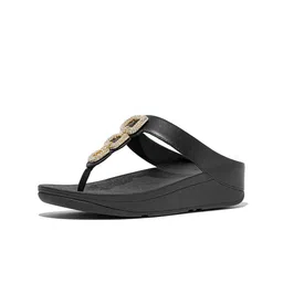 fitflop Women Embellished Leather Wedge Heel Sandals image 1