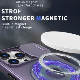 Luxury Kase iPhone 16 Pro Max Mag-Safe Shockproof Rugged Back Case with Ring Kickstand image 4