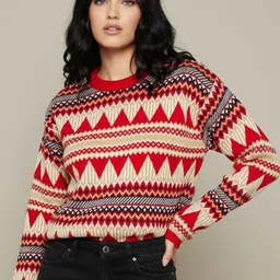 glitchez Women Fair Isle Pullover image 4