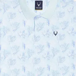 Allen Solly Junior Boys Floral Printed Polo Collar Cotton T-shirt image 2