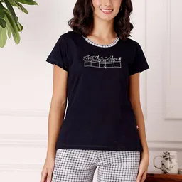 Bodycare Women Checked Printed Pure Cotton Night suit-picture-41