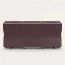 godrej interio Indus Leatherette 3 Seater Recliner In Burgandy Colour image 5