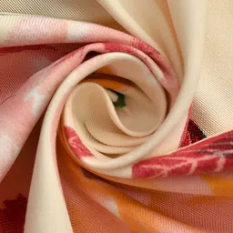 Aura 8 Pcs Cream-Colored & Blue Floral Printed Cotton Diwan Set image 2