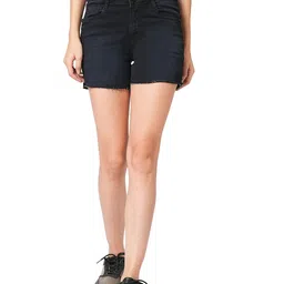 Kraus Jeans Women High-Rise Slim Fit Above Knee Denim Shorts-picture-24