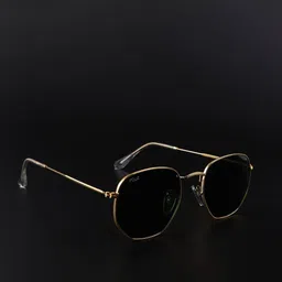 Irayz Women Round Sunglasses with UV Protected Lens 3548-Gold image 4