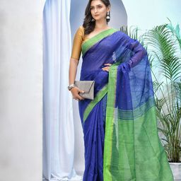 DESH BIDESH Sequinned Silk Cotton Saree-picture-7