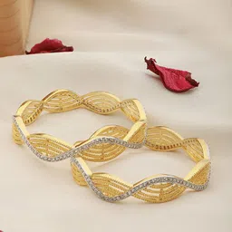 Saraf RS Jewellery Set Of 2 American Diamond Studded Bangles-picture-45