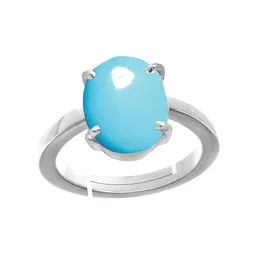 RRVGEM 6.25 KT Unheated Turquoise Firoza Blue Gemstone Panchdhatu Adjustable Ring-picture-51