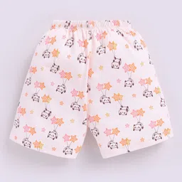 MooNKids Infants Pack Of 3 Printed Pure Cotton Low Rise Briefs R1-MK_Brief_3 beig pch pnk image 4