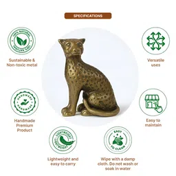 HABERE INDIA Gold-Toned Birds And Animals Figurine Showpiece image 5