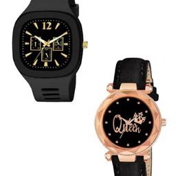 Miss Perfect Unisex Set Of 2 Dial & Leather Straps Analogue Watch LJ266-picture-25