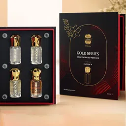 Ajmal Set Of 4 Dubai Oud- Blue Moon-White Oud & Rose Gold Perfume Gift Set- 20 ml Each-picture-47