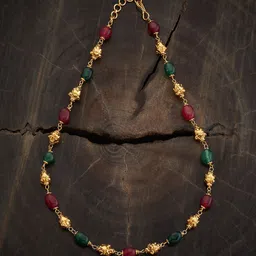 Kushal's Fashion Jewellery Gold-Plated Beaded Antique Necklace-picture-53