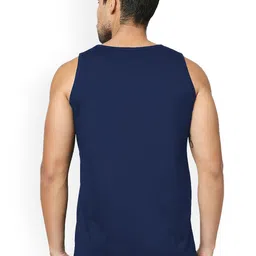 Organic Chics Pack Of 2 Printed Cotton Innerwear Vests Navy Avenger-Royal Superman_S image 5