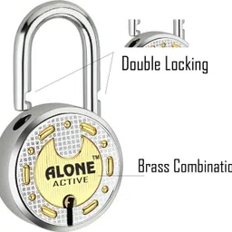 alone Active Round 65mm Lock for Home Gate Shop & Shutter, Double Locking 3 Keys Padlock image 2