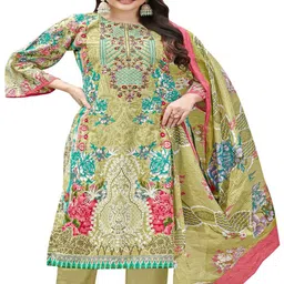 DRAVINAM Trends Embroidered Pure Cotton Unstitched Dress Material-picture-42