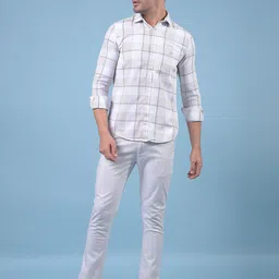 Crimsoune Club Men Classic Slim Fit Checked Casual Shirt-picture-33