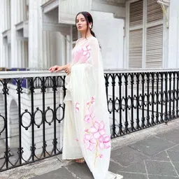 fashdeal Printed Bollywood Linen Saree-picture-27