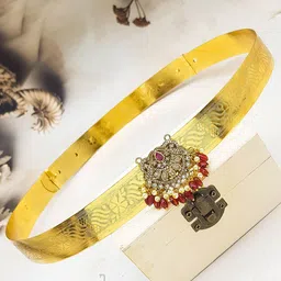 GRIIHAM Cubic Zirconia Studded Waist Chain Saree Accessories-picture-39