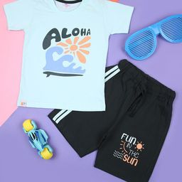 V-Mart Boys Printed T-shirt With Shorts-picture-25