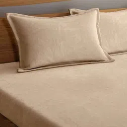 BREVARD Camel Brown 210 TC Single Bedsheet Set 91 cm x 182 cm image 3