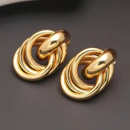 MAHTTAB Gold-Plated Geometric Shaped Studs-picture-15