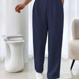 R.Code by The Roadster Life Co. Women Relaxed Straight Leg High-Rise Trousers-picture-40