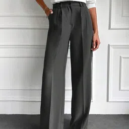 COVZ Women Smart High-Rise Easy Wash Pleated Trousers-picture-22