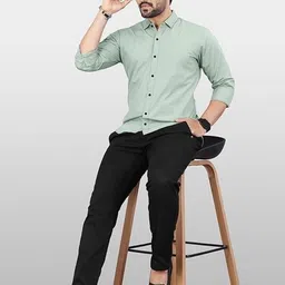 ISUEL FAB Men Solid Cotton Casual Shirts-image-25