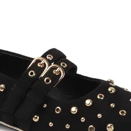 THE WHITE POLE Women Lightweight Trending Strap Studded Embellishments Mary Janes Flat image 3