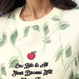 The Souled Store Women Typography Printed Drop-Shoulder Sleeves T-shirt image 5