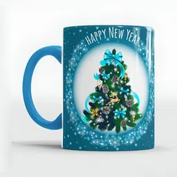 SUBLIKRAFT Blue & Green Geometric Printed Ceramic Glossy Mugs Set of Cups and Mugs image 2