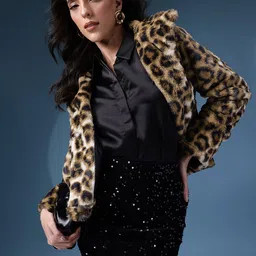 bebe Animal Skin Pattern Tailored Jacket-picture-12