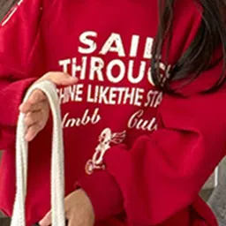 LULU & SKY Girls Typography Printed Long Sleeves Pullover Sweatshirt image 3