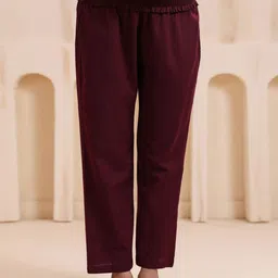Ikk Kudi by Seerat Women Relaxed Straight Leg High-Rise Maternity Trousers-picture-11