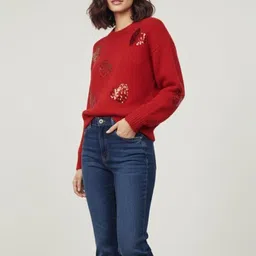 MARC LOUIS Embellished Woollen Top image 2