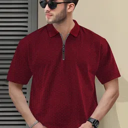 THE BEETEL HOUSE Men Slim Fit Polo collar T-shirt-picture-10