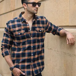 Powerlook SS25 Tartan Checked Pure Cotton Casual Shirt image 2