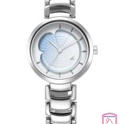 Fastrack Women Brass Mother of Pearl Dial & Stainless Steel Bracelet Style Straps Analogue Watch 6277SM01 image 4