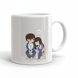 Mr UVD White & Grey Graphic Printed Ceramic Matte Mug 350 ml-picture-18